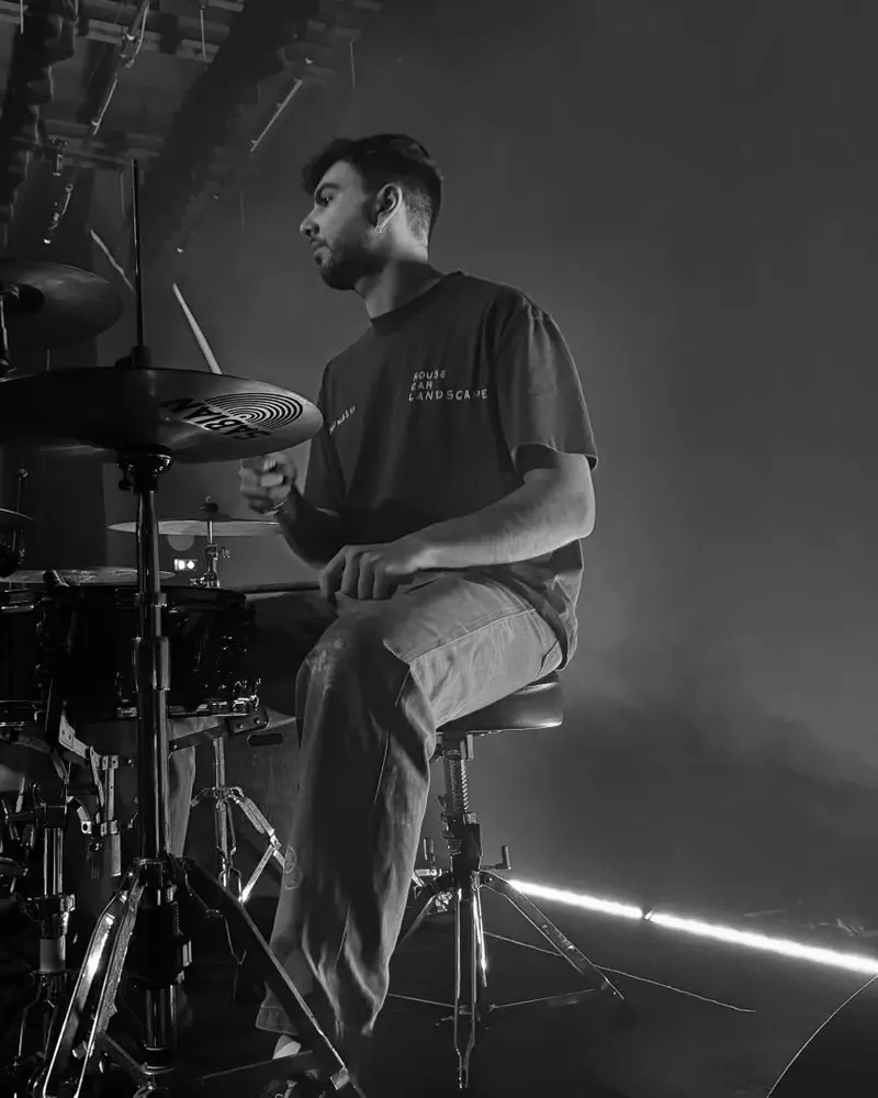 Mathieu à la batterie